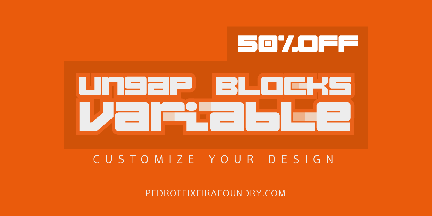 Example font Ungap Blocks Variable #5